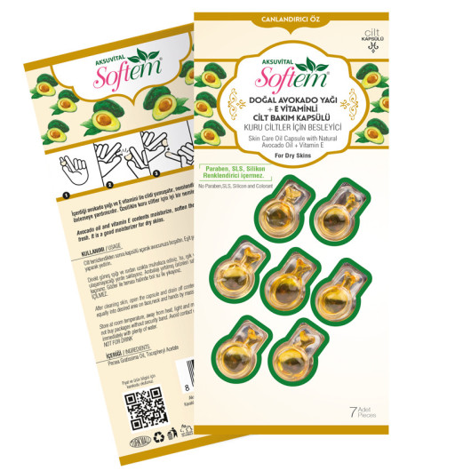 Avocado Oil Vitamin E Skin Care Capsule