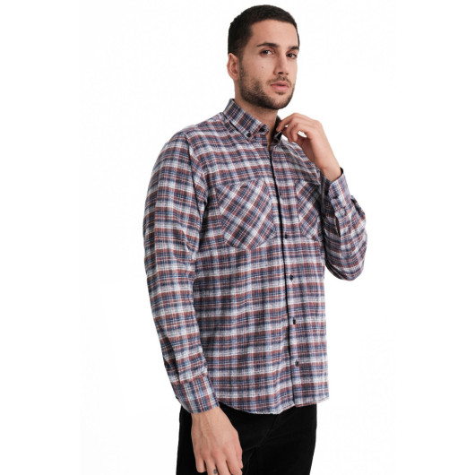 Varetta Mens Double Pocket Winter Checkered Shirt