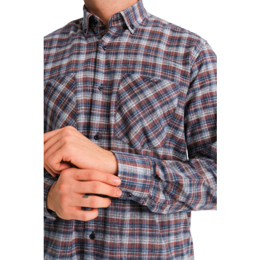 Varetta Mens Double Pocket Winter Checkered Shirt