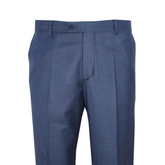 Varetta Mens Night Blue Classic Cut Polyviscon Fabric Trousers