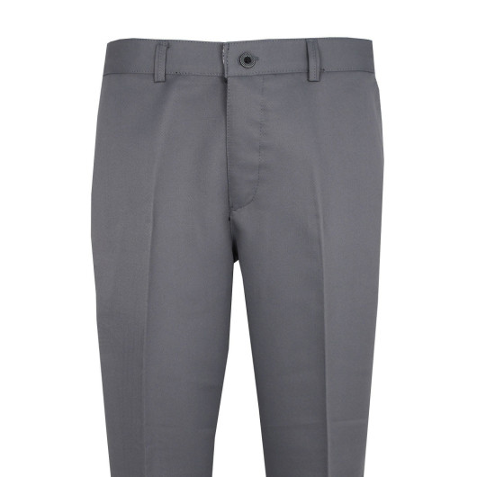 Varetta Mens Gray Dobby Linen Trousers