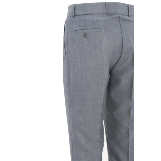 Varetta Mens Gray Fabric Trousers