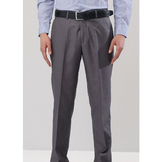 Varetta Mens Gray Polyviscon Fabric Trousers