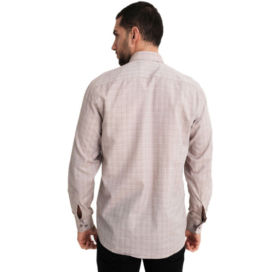 Varetta Mens Dusty Rose Double Pocket Long Sleeve Shirt