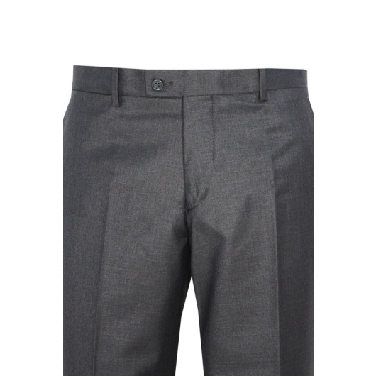 Varetta Mens Dark Smoked Classic Cut Polyviscon Fabric Trousers