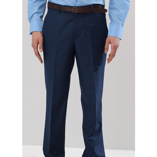 Varetta Navy Blue Viscose Fabric Mens Trousers