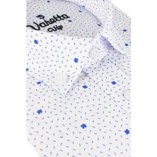 Varetta Blue Short Sleeved Summer Shirt For Men