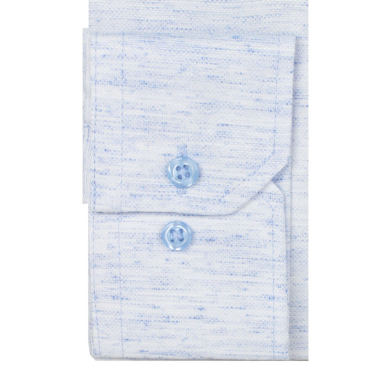 Varetta Mens Blue Long Sleeve Classic Cut Pocket Collar Buttoned Shirt