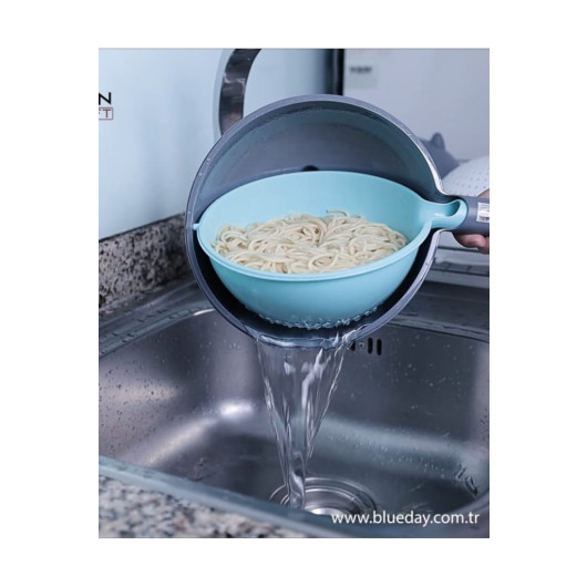 360 Degree Rotatable Rice Washer And Pasta Strainer