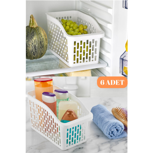 6 Pieces Refrigerator Organizer Set White