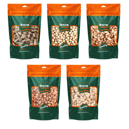 Nuts Roasted Salted Set Of 5 750 Gr