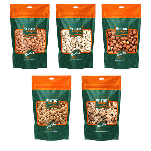 Nuts Natural Raw 5 Piece Set 750 Gr