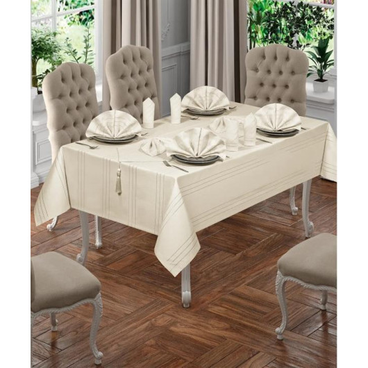Colber Linen Carefree Tablecloth Set 26 Pieces For 12 People
