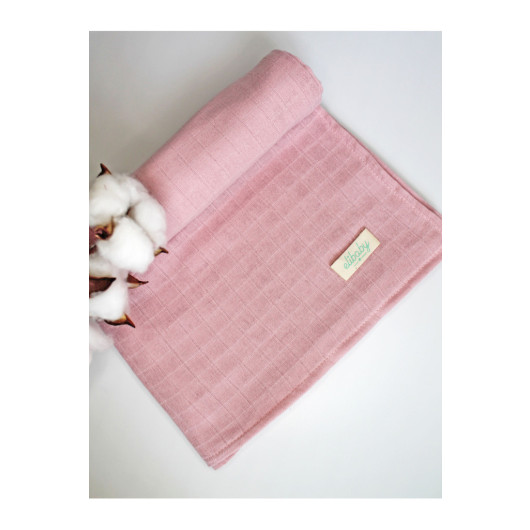 Light Pink Organic Cotton Baby Blanket, 90X100 Cm