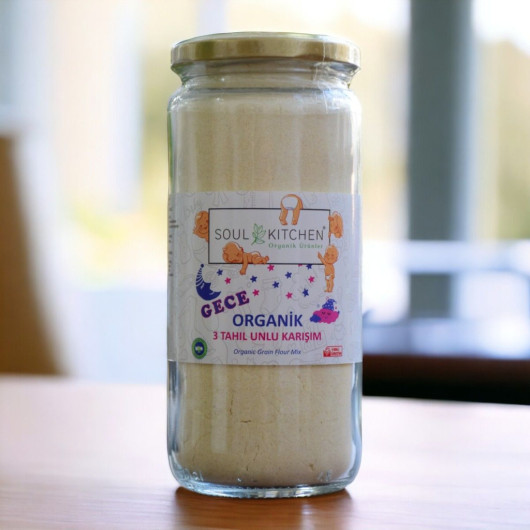 Organic Baby Night Food 3 Grain Flour Mix 300Gr