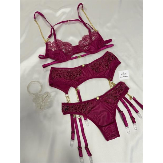 Women Lingerie Set Decorated With Lace