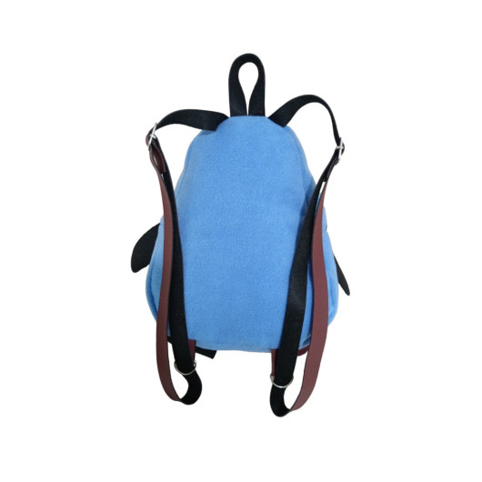 حقيبة ظهر قطيفة للاطفال أفوكادو أزرق للجنسين