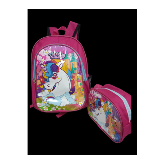 Girls School Bag With Unicorn Design