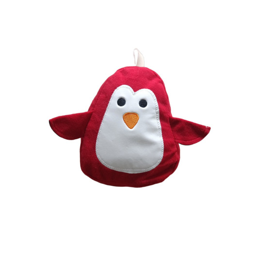 Childrens Backpack With Red Penguin Pattern, Unisex
