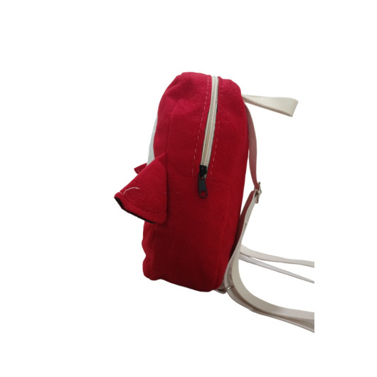 Childrens Backpack With Red Penguin Pattern, Unisex