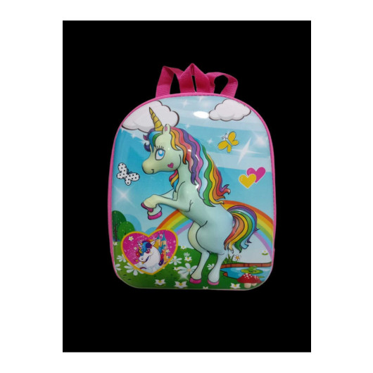 Girls Pink Unicorn Backpack