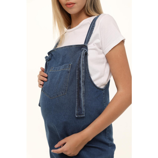 Luvmabelly Blue Maternity Jeans Overall