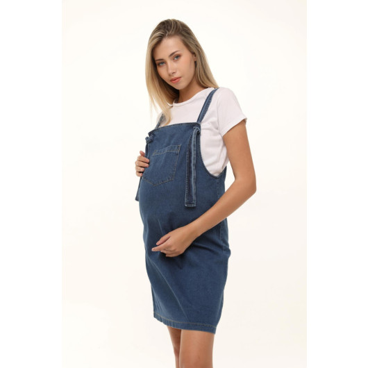 Luvmabelly Blue Maternity Jeans Overall