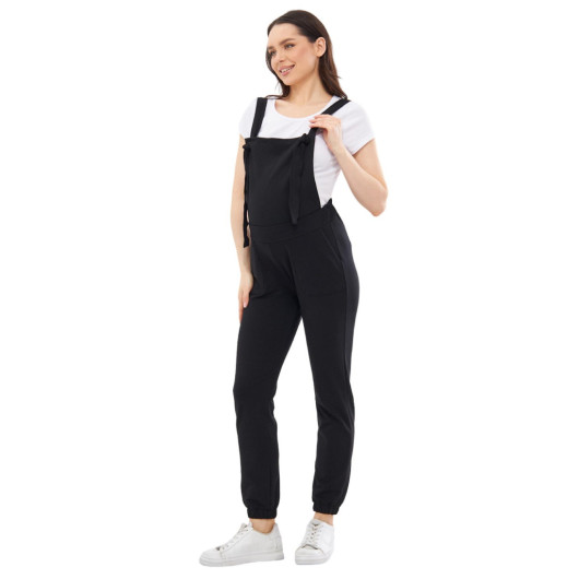 Luvmabelly Black Maternity Jumpsuit