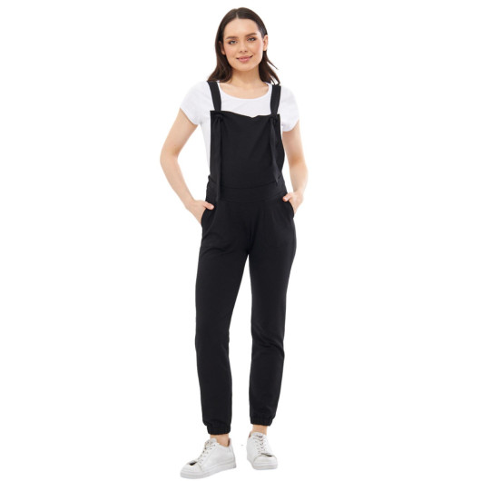 Luvmabelly Black Maternity Jumpsuit