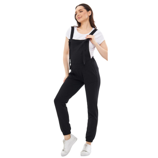 Luvmabelly Black Maternity Jumpsuit