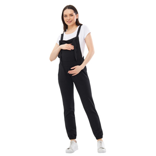 Luvmabelly Black Maternity Jumpsuit