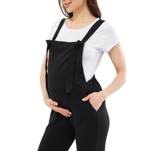 Luvmabelly Black Maternity Jumpsuit