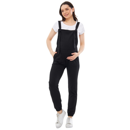 Luvmabelly Black Maternity Jumpsuit