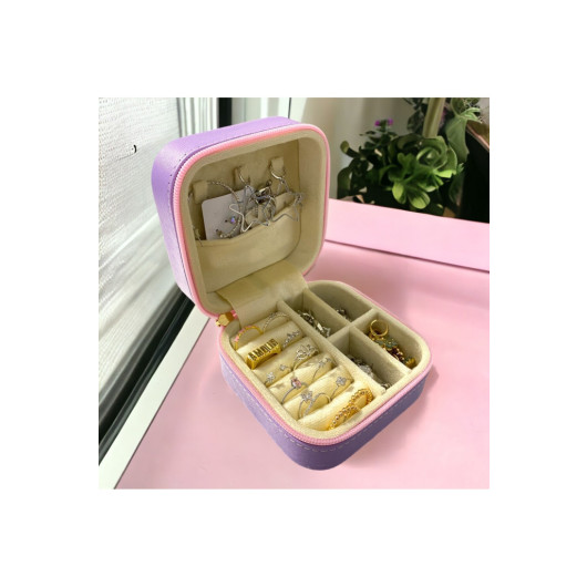 Square Jewelry Organizer Box For Travel Suitcase