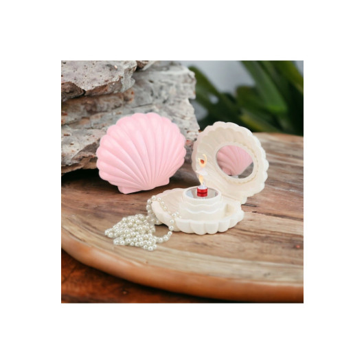 Pink Moving Ballet Seashell Jewelry And Music Box