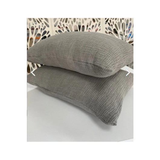 Homecella Organic Gray Muslin Pillowcase