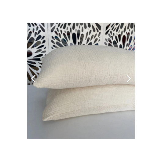 Homecella Light Cream Organic Muslin Pillowcase