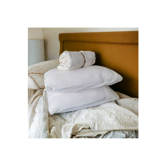 Homecella Acro Double Muslin Rubber Bed Sheet