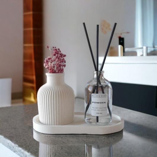 Decorative 100 Ml Powder Scented Room Fragrance With Stick Miniature Vase Set