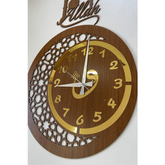 لوحة ساعة ديكور اسلامية منزلي مقاس 40×40 سم