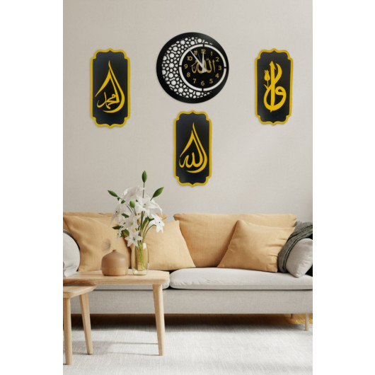 Decovista Home Islamic Decorative Clock Wall Painting 40X40 Cm