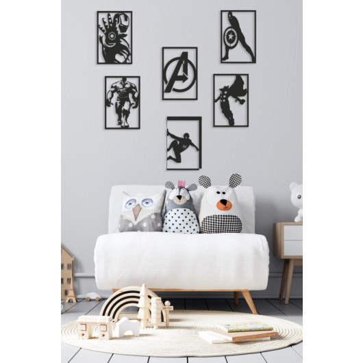 Wooden Decorative Wall Painting Avangers 22X22Cm