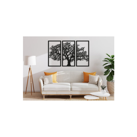 Wooden Decorative Wall Painting Home Tree Of Life 45X45 Cm