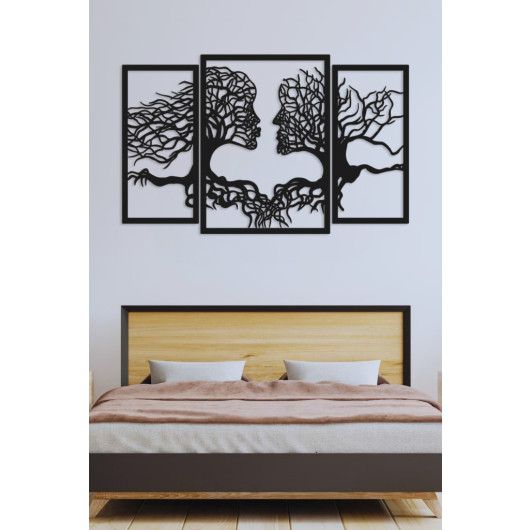 لوحات جدارية خشب بشكل شجرة الحياة مقاس 45 × 22 سم