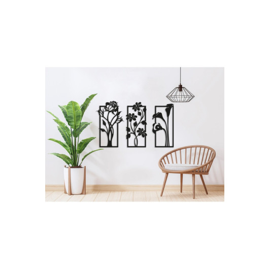 لوحات جدارية ديكور منزلي برسمة زهور 45X22 سم