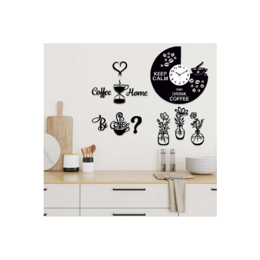 Decorative Wall Painting With Kitchen Clock 38X38 Cm