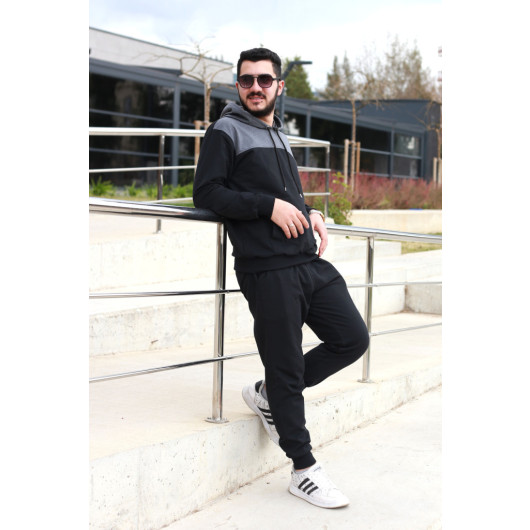 Relaxed Fit Men Tracksuit With Pockets And Elasticated Hems, Size Xxl
