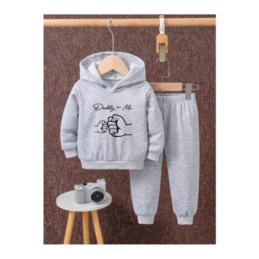 Boys Girls Daddy Me Printed Tracksuit Set Unisex, 12 Years Old