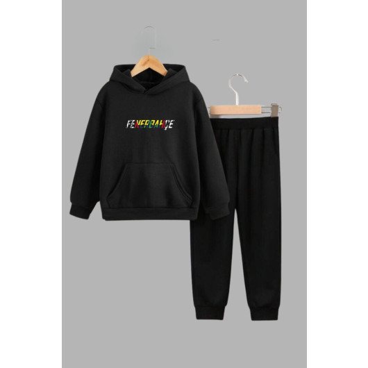 Unisex Kids Sweatshirt And Sweatpants Set Fenerbahce Printed Unisex, Age 10