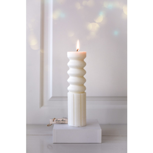 Large Size Wavy Milk Soy Candle White